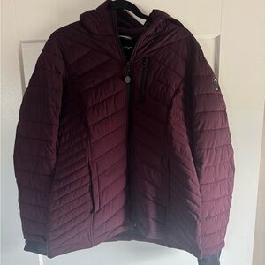 Nautica Women's Burgundy Puffer Jacket